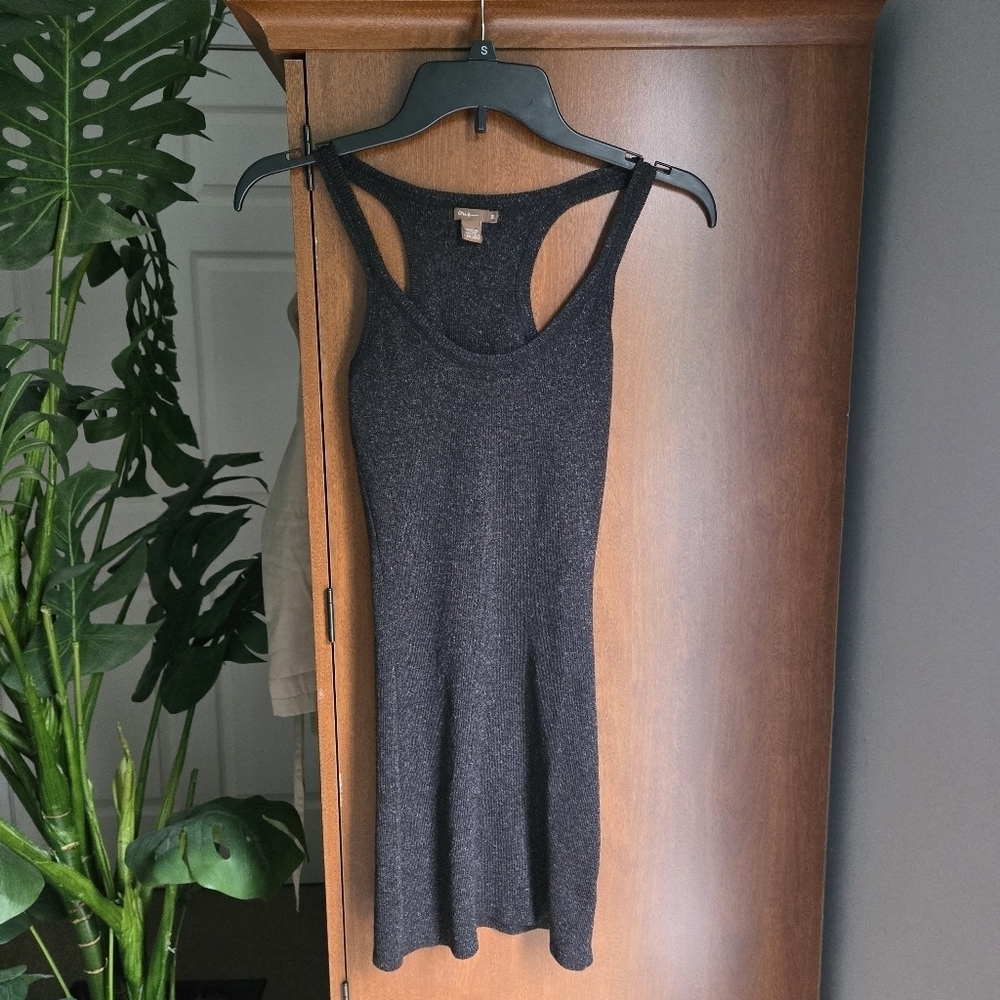 Black Sparkle Tank Top Womens Medium